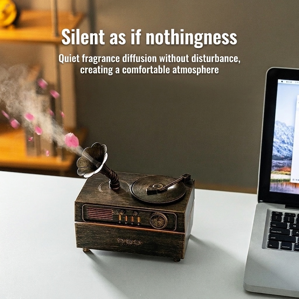 Vintage Gramophone Aroma Diffuser & Bluetooth Speaker