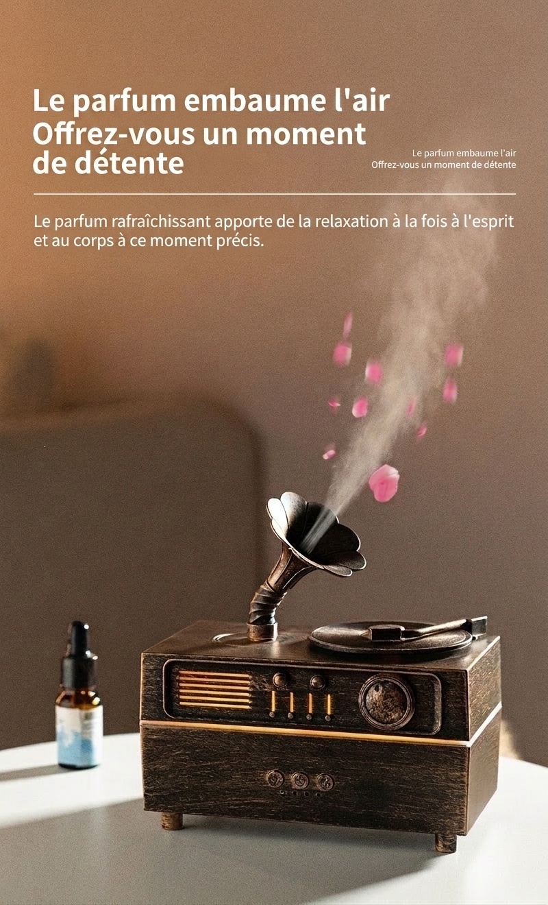 Vintage Gramophone Aroma Diffuser & Bluetooth Speaker