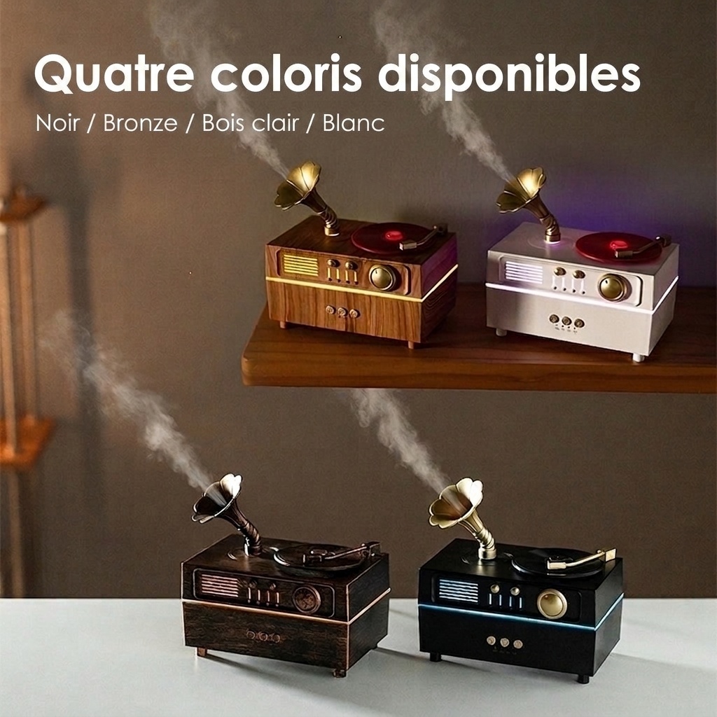 Vintage Gramophone Aroma Diffuser & Bluetooth Speaker