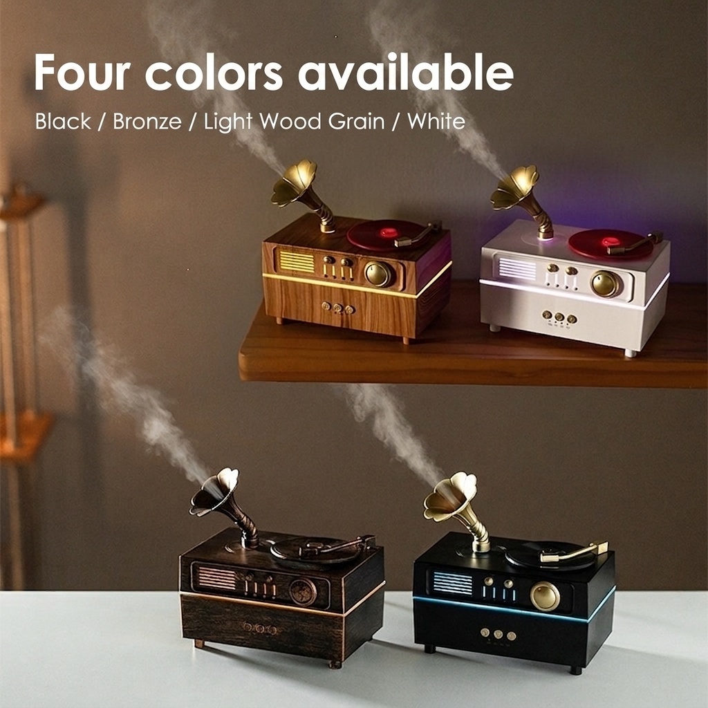 Vintage Gramophone Aroma Diffuser & Bluetooth Speaker