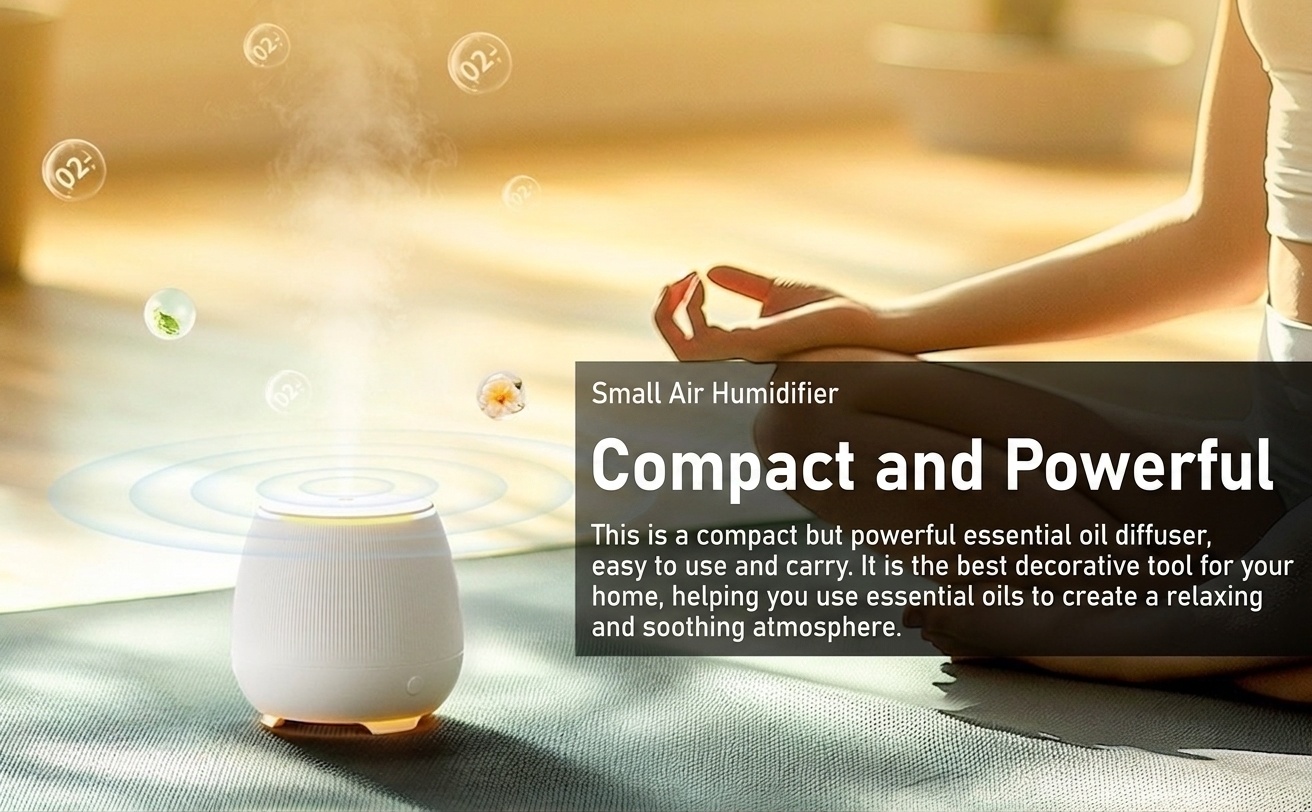 Ultrasonic Aroma Diffuser & Essential Oil Humidifier