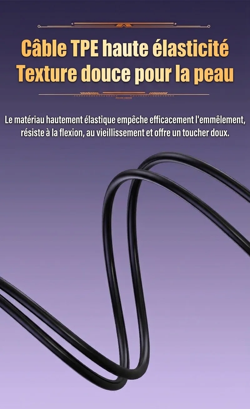 Écouteurs intra-auriculaires filaires pour le jeu, avec micro HD, haut-parleurs dynamiques de 10 mm, son stéréo HiFi et câble de 2,5 m pour PC de bureau et ordinateur portable.