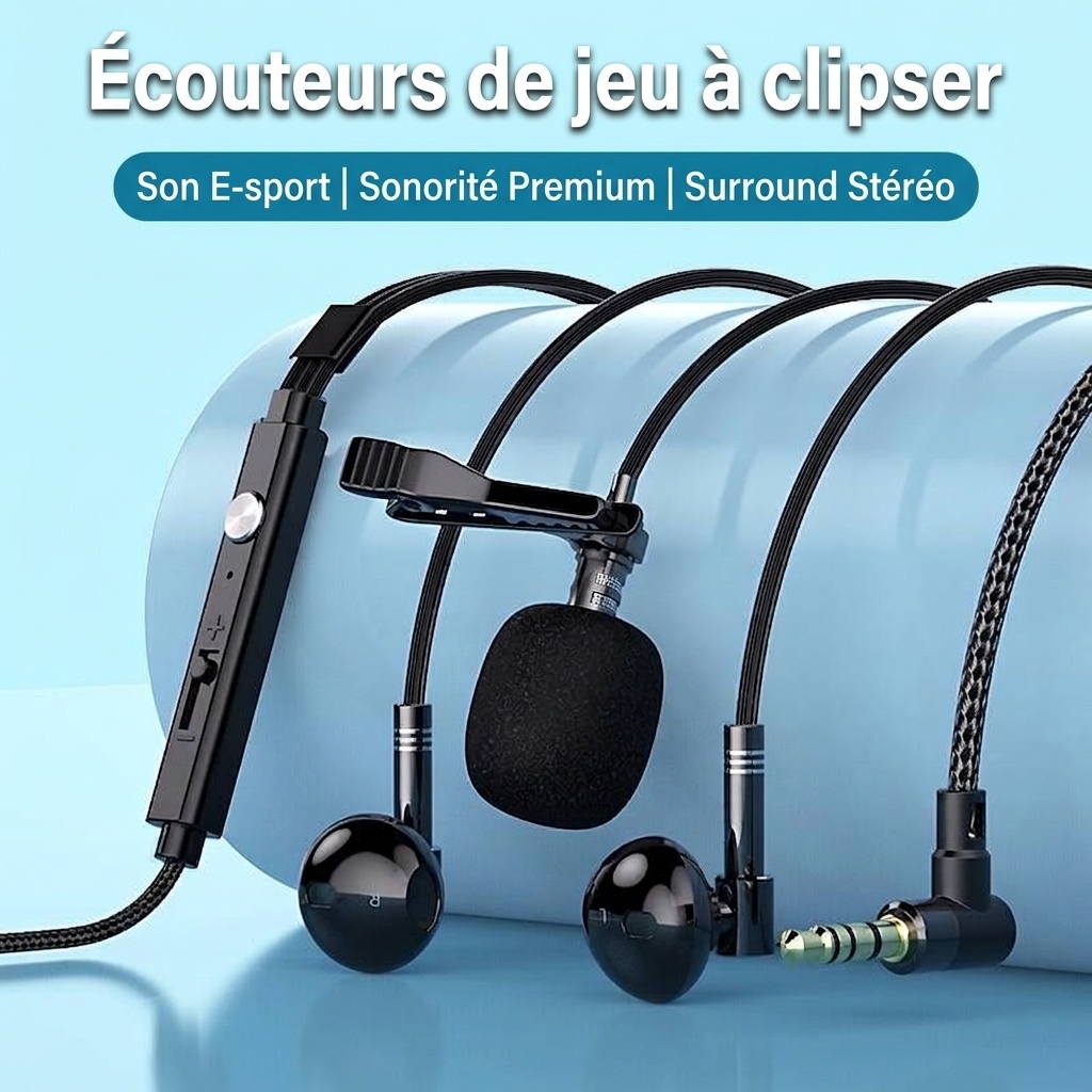 Auriculares intrauditivos con cable para juegos, con micrófono de solapa, controladores de 14,2 mm, auriculares ergonómicos con aislamiento de ruido de 60°, conector de 3,5 mm / USB tipo C para juegos y canto.
