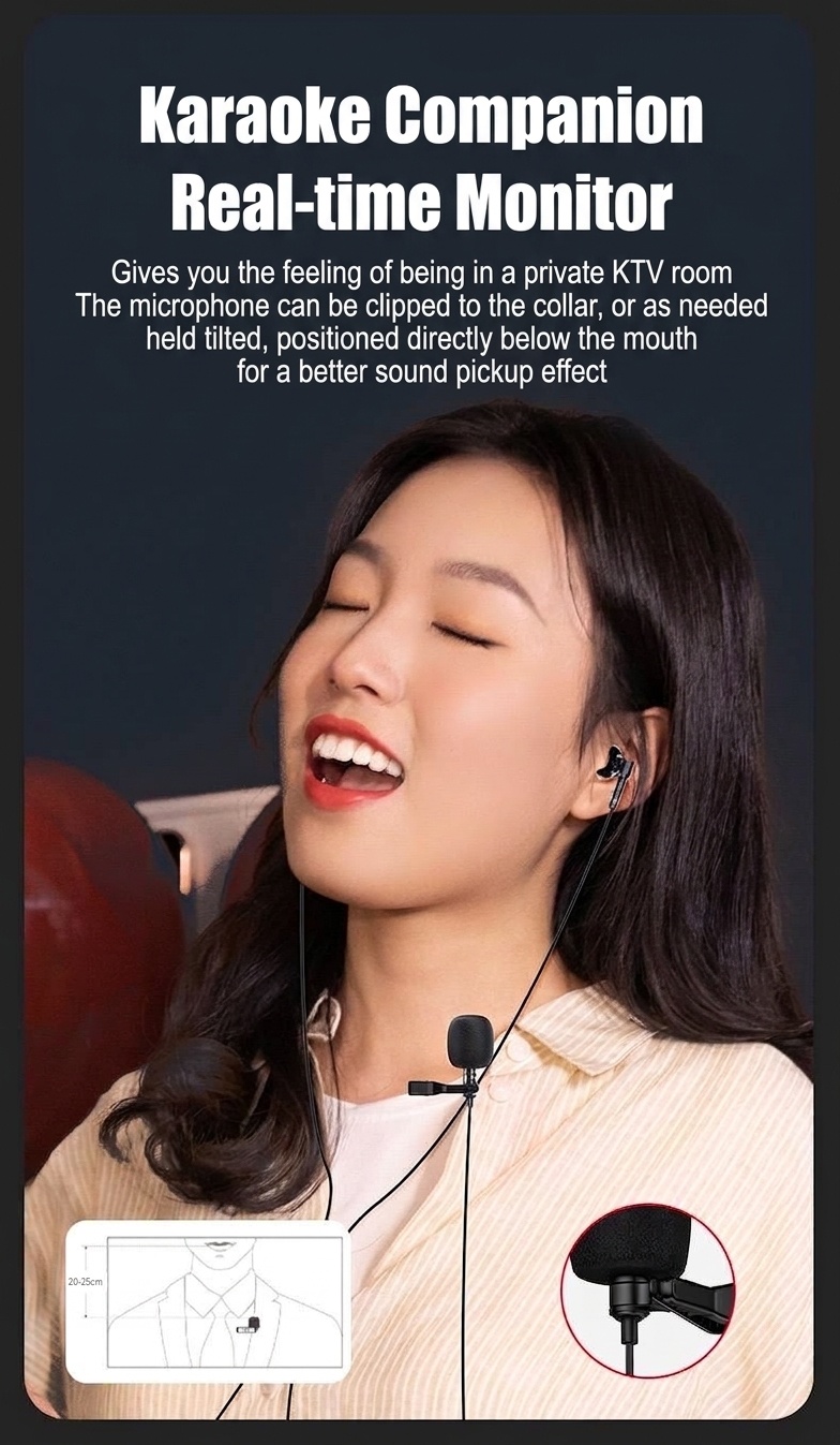 Auriculares intrauditivos con cable para juegos, con micrófono de solapa, controladores de 14,2 mm, auriculares ergonómicos con aislamiento de ruido de 60°, conector de 3,5 mm / USB tipo C para juegos y canto.