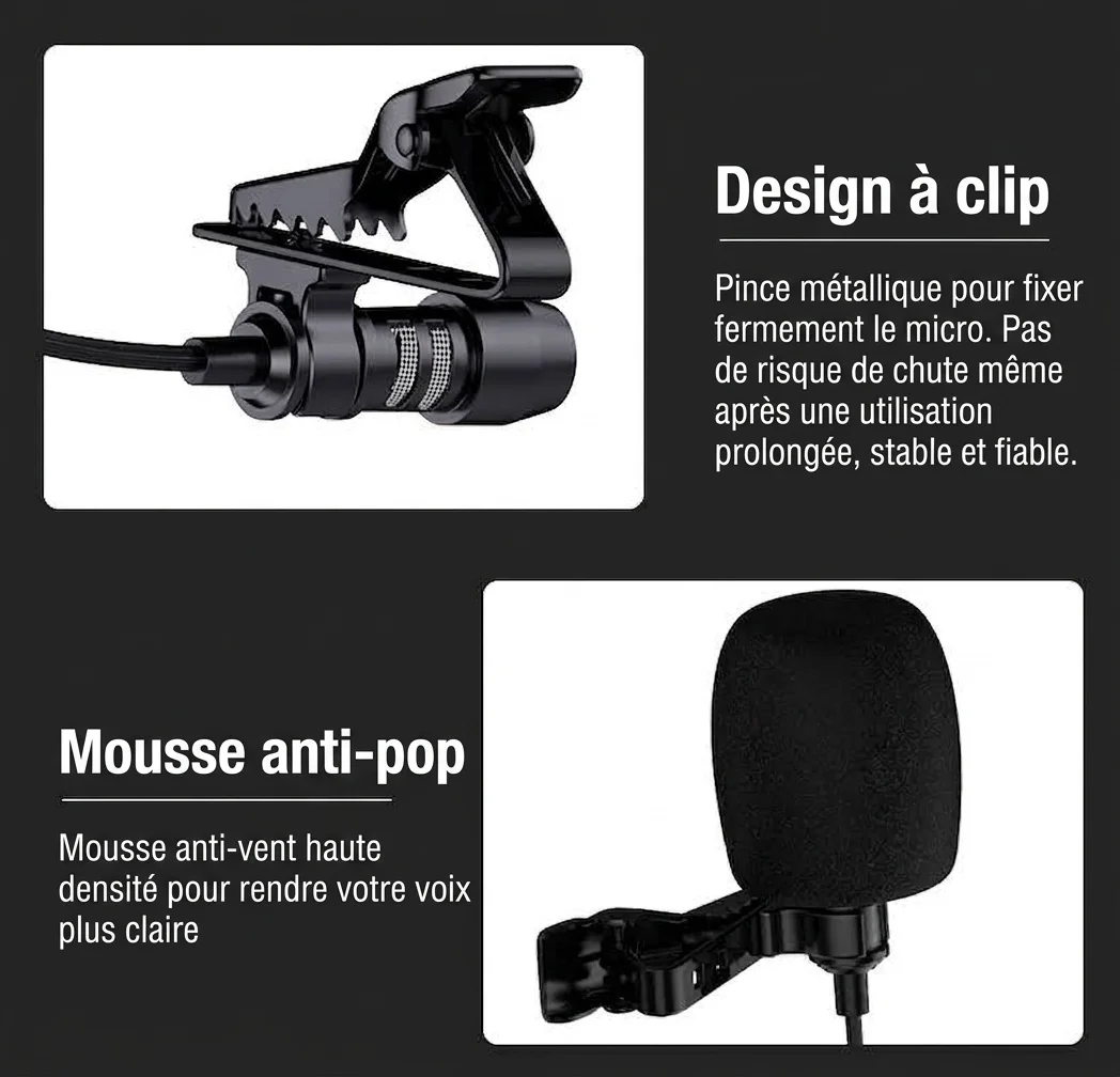 Écouteurs intra-auriculaires filaires pour le jeu avec micro-cravate, haut-parleurs de 14,2 mm, embouts ergonomiques à isolation phonique à 60°, prise jack 3,5 mm / USB-C pour le jeu et le chant