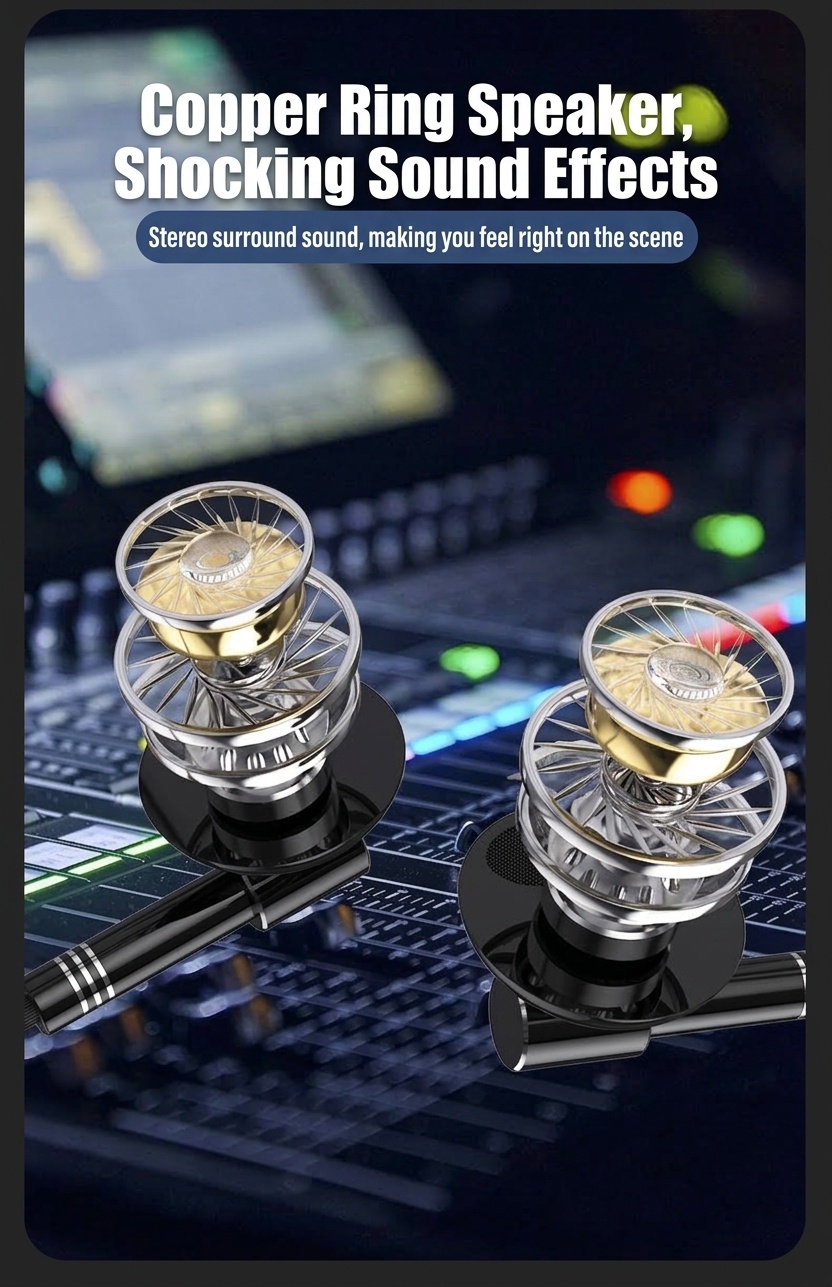 Auriculares intrauditivos con cable para juegos, con micrófono de solapa, controladores de 14,2 mm, auriculares ergonómicos con aislamiento de ruido de 60°, conector de 3,5 mm / USB tipo C para juegos y canto.