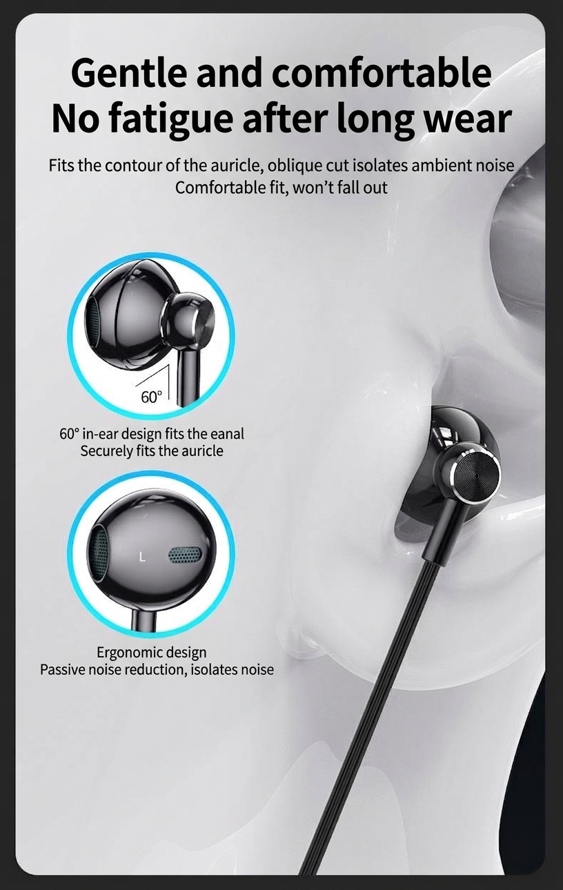 Auriculares intrauditivos con cable para juegos con micrófono integrado, controladores dinámicos de 10 mm, graves profundos, aislamiento de ruido y conector de 3,5 mm para PC y dispositivos móviles.