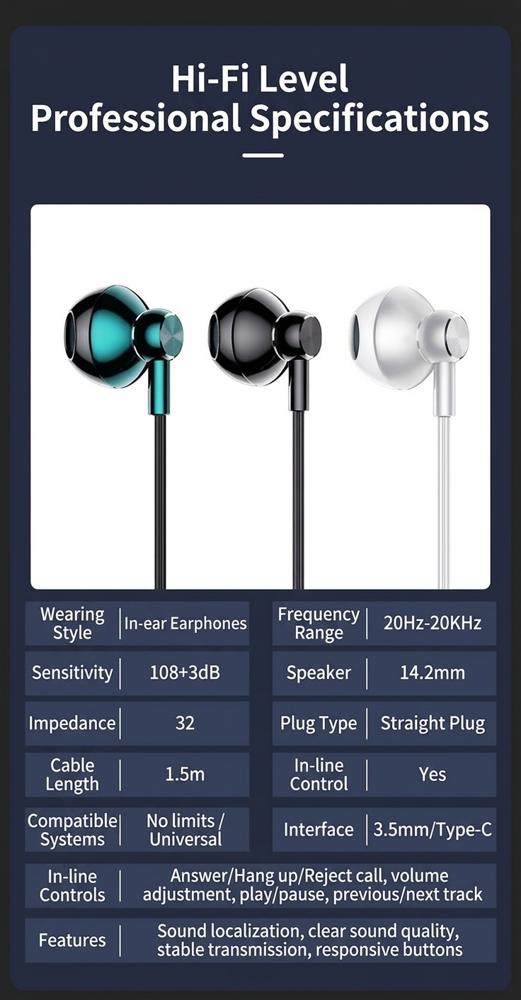 Auriculares intrauditivos con cable para juegos con micrófono integrado, controladores dinámicos de 10 mm, graves profundos, aislamiento de ruido y conector de 3,5 mm para PC y dispositivos móviles.
