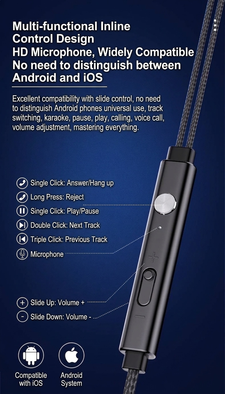 Auriculares intrauditivos con cable para juegos, con micrófono con cancelación de ruido, controladores de 14,2 mm, conector en forma de L de 90°, cable trenzado y conectores de 3,5 mm y USB tipo C para llamadas y juegos móviles.