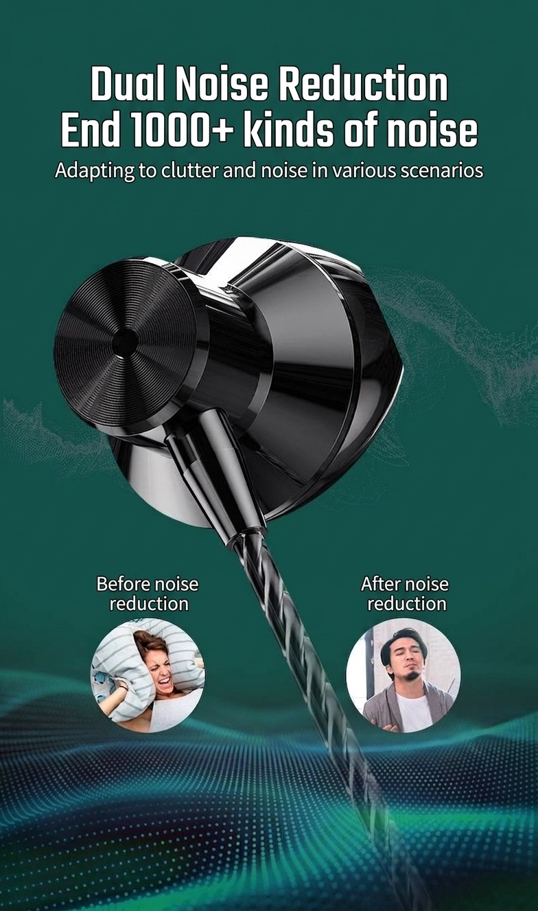 Auriculares inalámbricos para juegos con micrófono, controladores PEEK de 14,2 mm, graves profundos, aislamiento de ruido, conector en forma de L de 3,5 mm para juegos móviles y música.