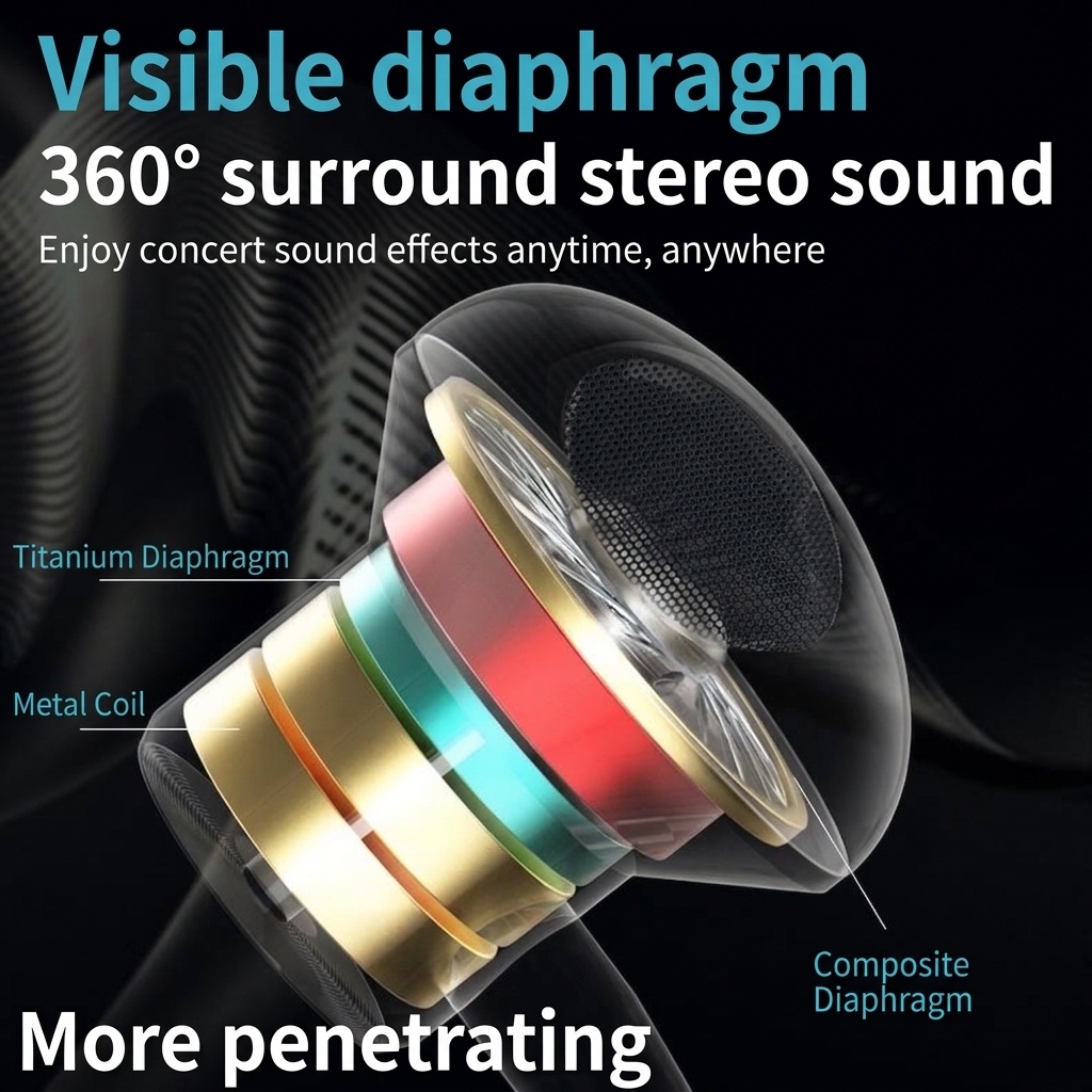 Auriculares inalámbricos para juegos con micrófono, controladores PEEK de 14,2 mm, graves profundos, aislamiento de ruido, conector en forma de L de 3,5 mm para juegos móviles y música.