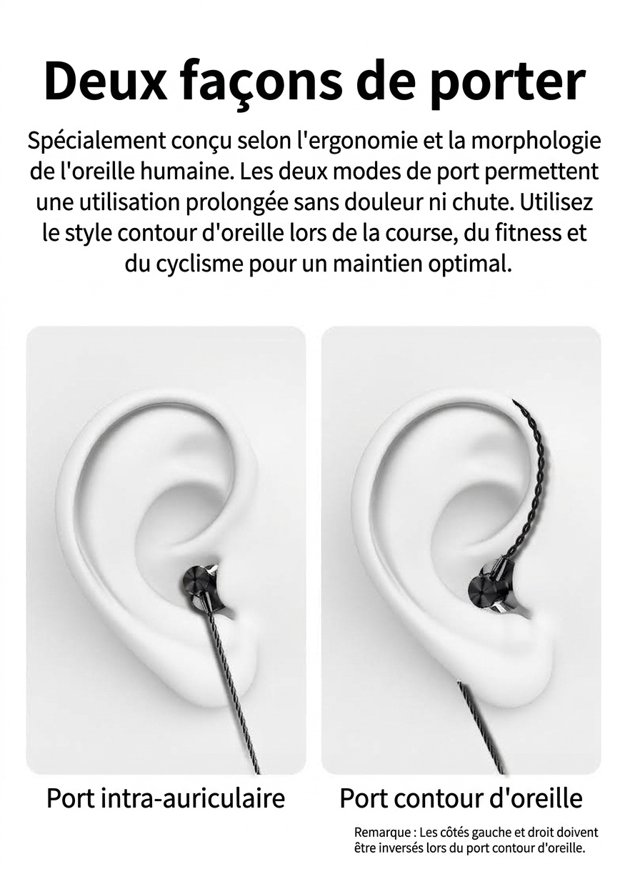 Écouteurs intra-auriculaires filaires pour le jeu avec micro, haut-parleurs PEEK de 14,2 mm, basses profondes, isolation phonique, prise jack 3,5 mm en L pour jeux mobiles et musique.