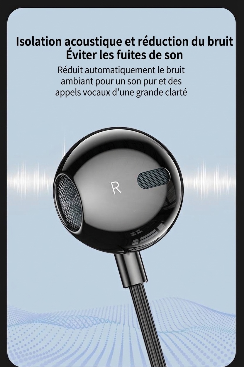 Écouteurs intra-auriculaires filaires pour le jeu avec micro, haut-parleurs dynamiques de 14,2 mm, basses profondes, réduction de bruit, câble audio double 3,5 mm de 1,5 m/2,5 m pour PC et ordinateur portable