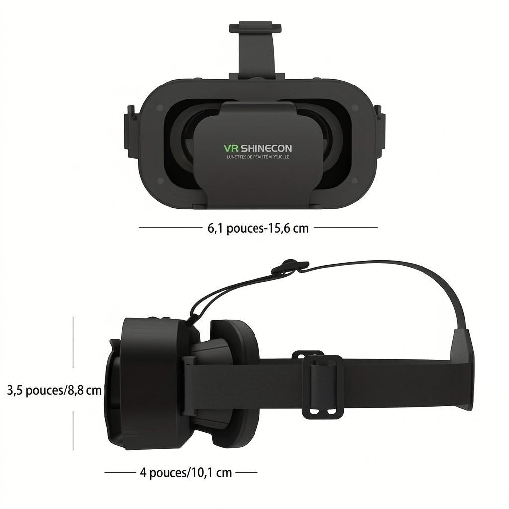 Lentilles pour casque VR Shinecon G05NA compatibles avec les smartphones Android et iOS de 4,7 à 6,5 pouces #19030003