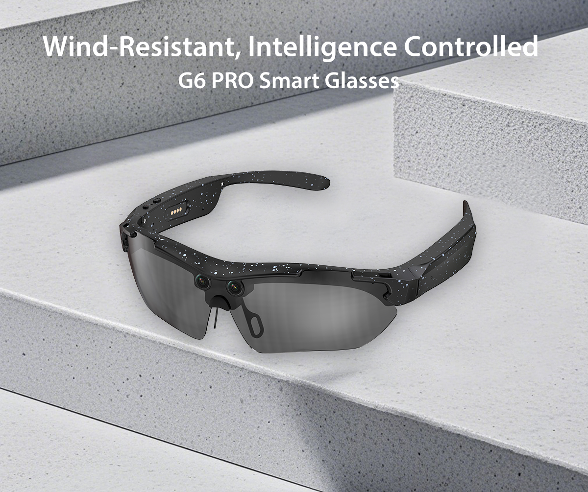 (PRE-ORDER) G6 Semi-rimless Black TR90 Smart AI Sunglasses #BS0705-0009