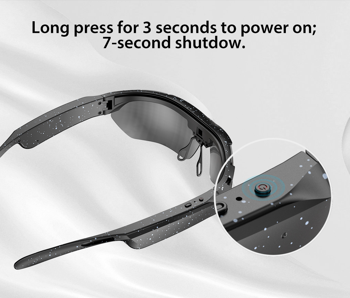 (PRE-ORDER) G6 Semi-rimless Black TR90 Smart AI Sunglasses #BS0705-0009