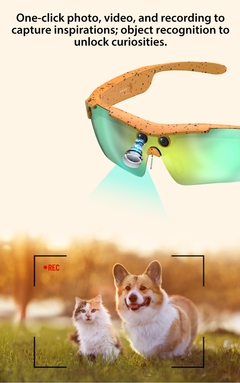 (PRE-ORDER) G6 Semi-rimless Orange TR90 Smart AI Sunglasses #BS0705-0010