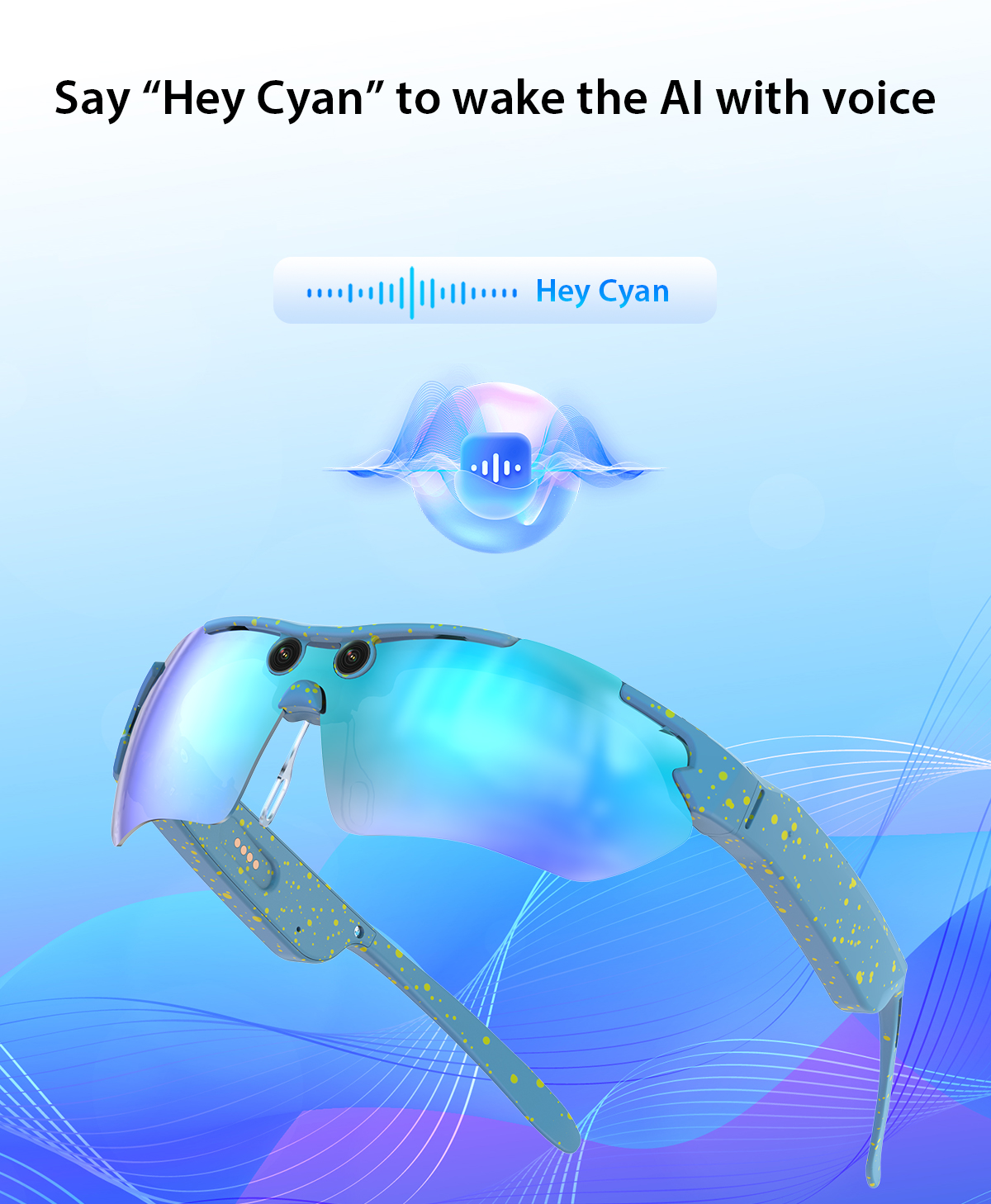 (PRE-ORDER) G6 Semi-rimless Orange TR90 Smart AI Sunglasses #BS0705-0010