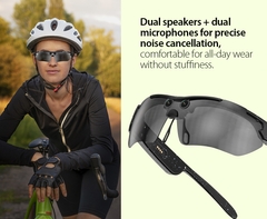 (PRE-ORDER) G6 Semi-rimless Black TR90 Smart AI Sunglasses #BS0705-0009