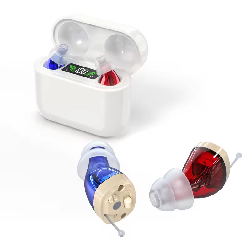 G93 Red/Blue Digital Display Hearing Aid with USB-C Charging & 4 Modes #26240018