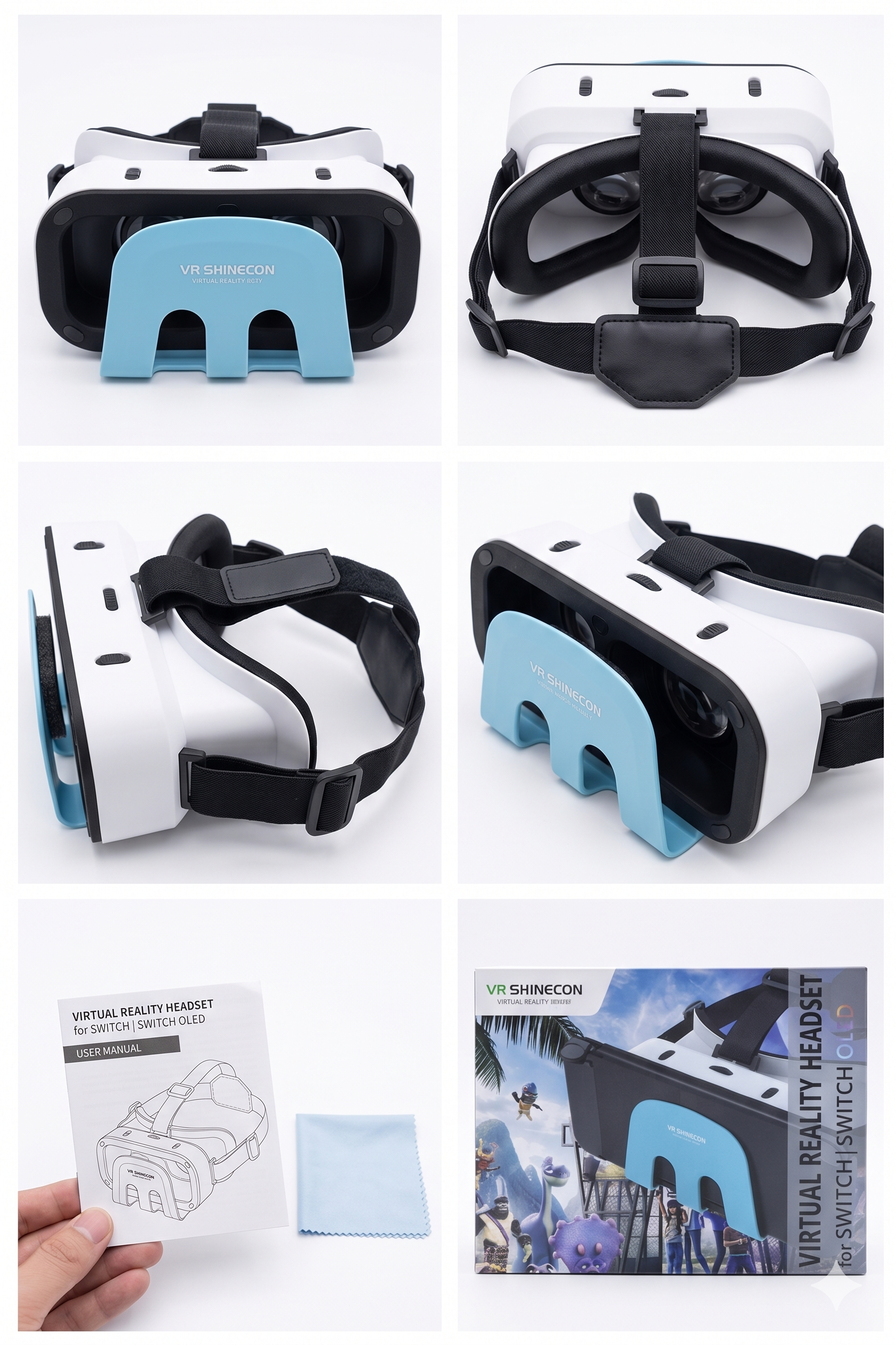 Shinecon G11 VR Headset 110° FOV HD Lenses for Switch & OLED TV #19030002