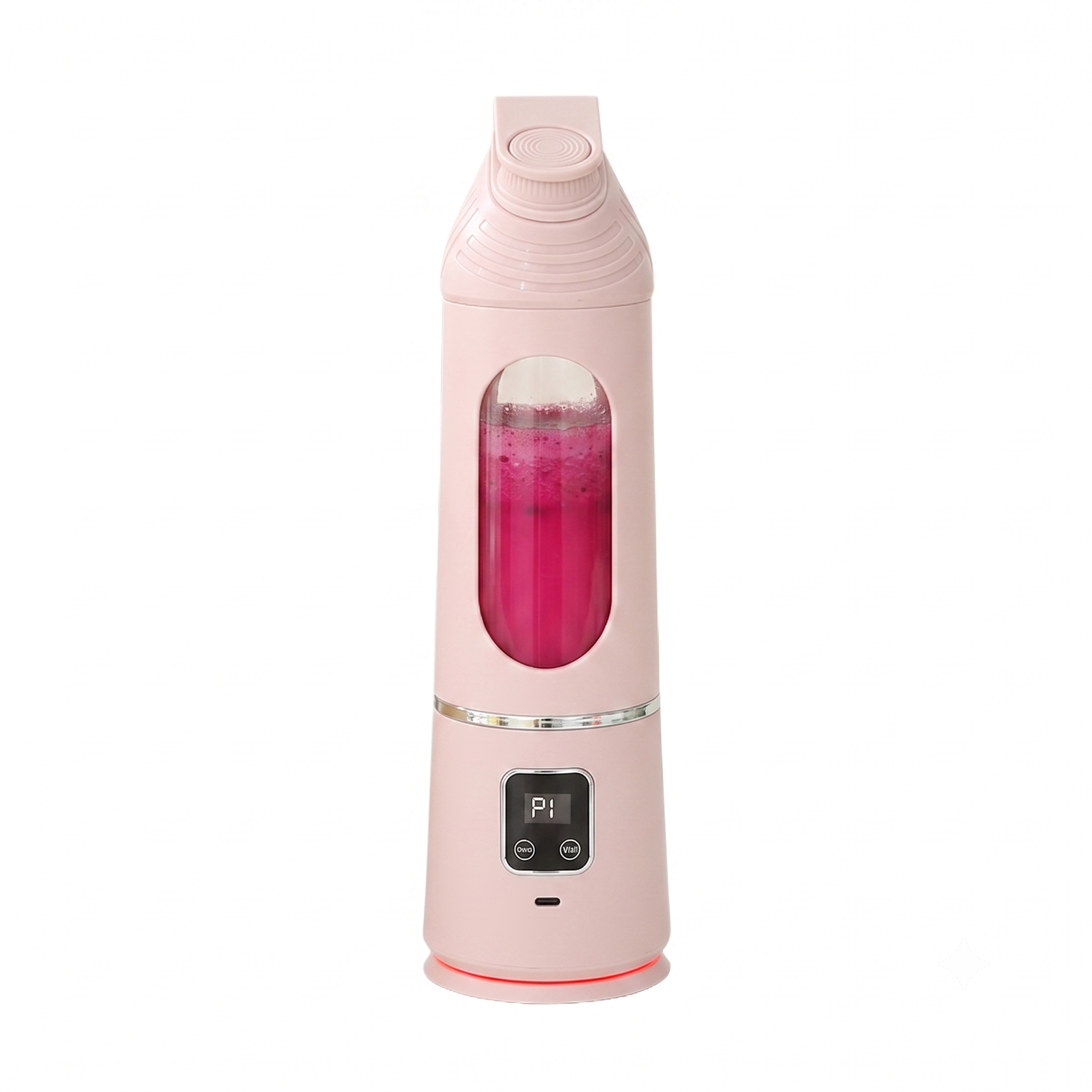 Tragbarer, per USB aufladbarer Mixer, Mini-Entsafterbecher mit 6-Klingen-Edelstahlklinge, 2500-mAh-Akku für 15 Mixvorgänge, Typ-C-Ladeanschluss für Smoothies