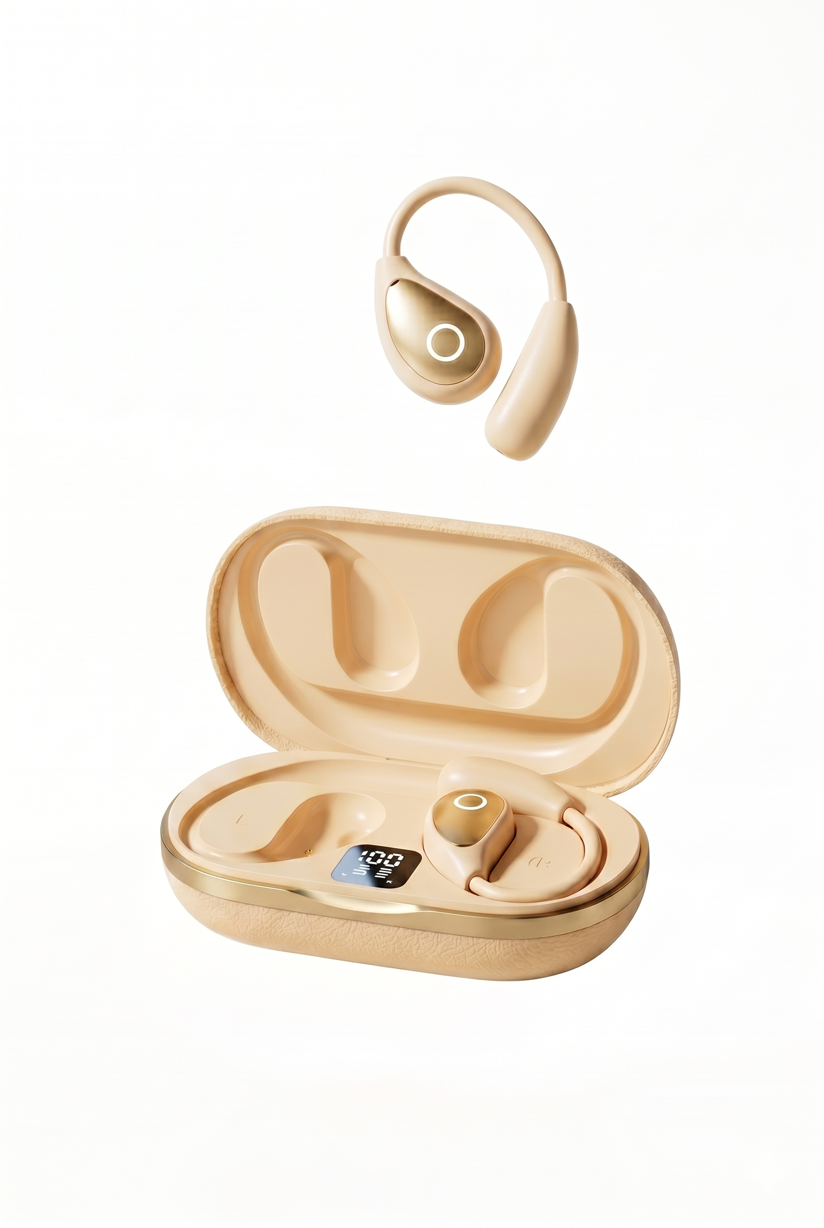 Écouteurs de sport sans fil Bluetooth 5.4 à oreille ouverte avec étui, modèle n° M96