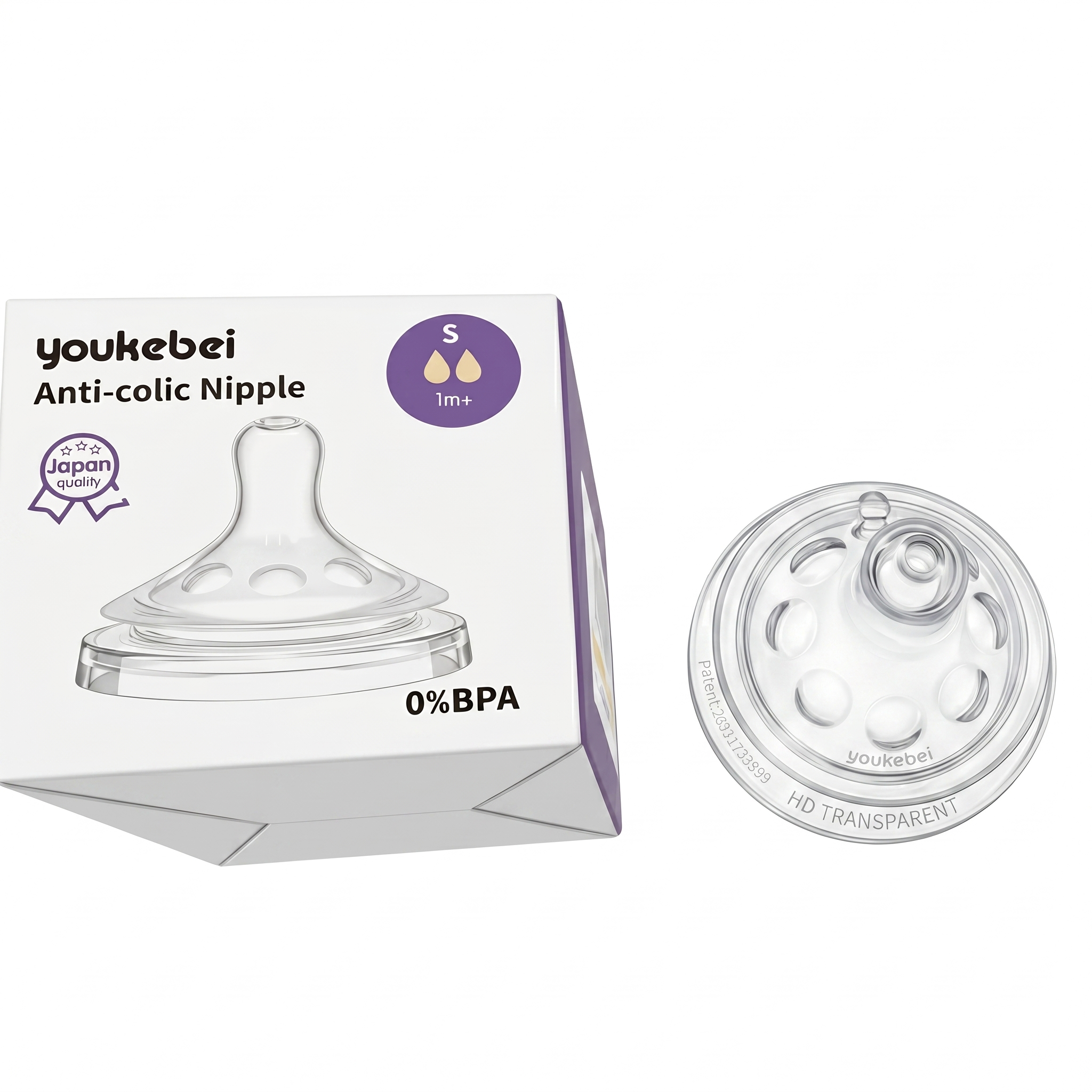 Youkebei Anti-Colic Baby Feeding Bottle - BPA Free