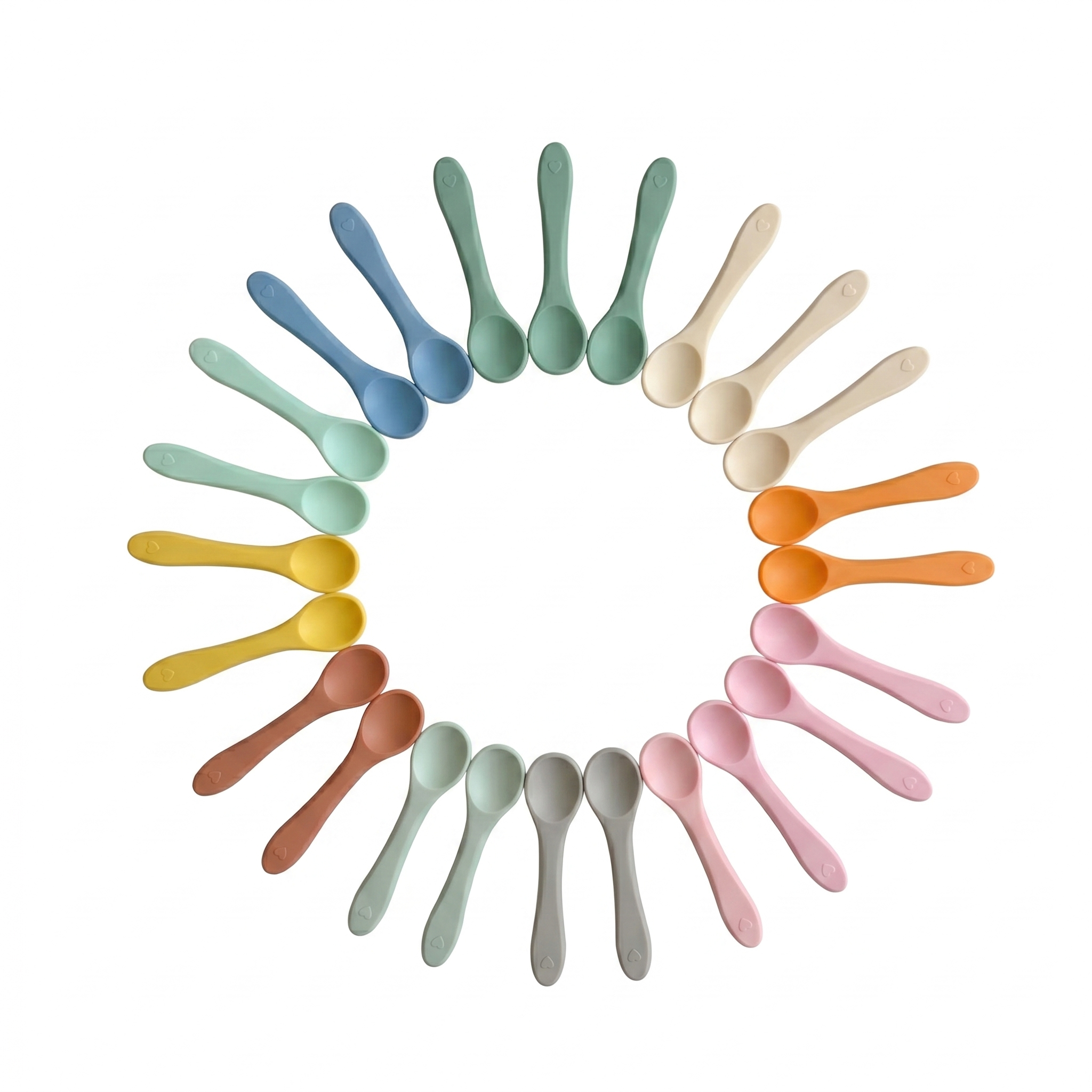 Soft Silicone Baby Self-Feeding Spoon & Fork Set