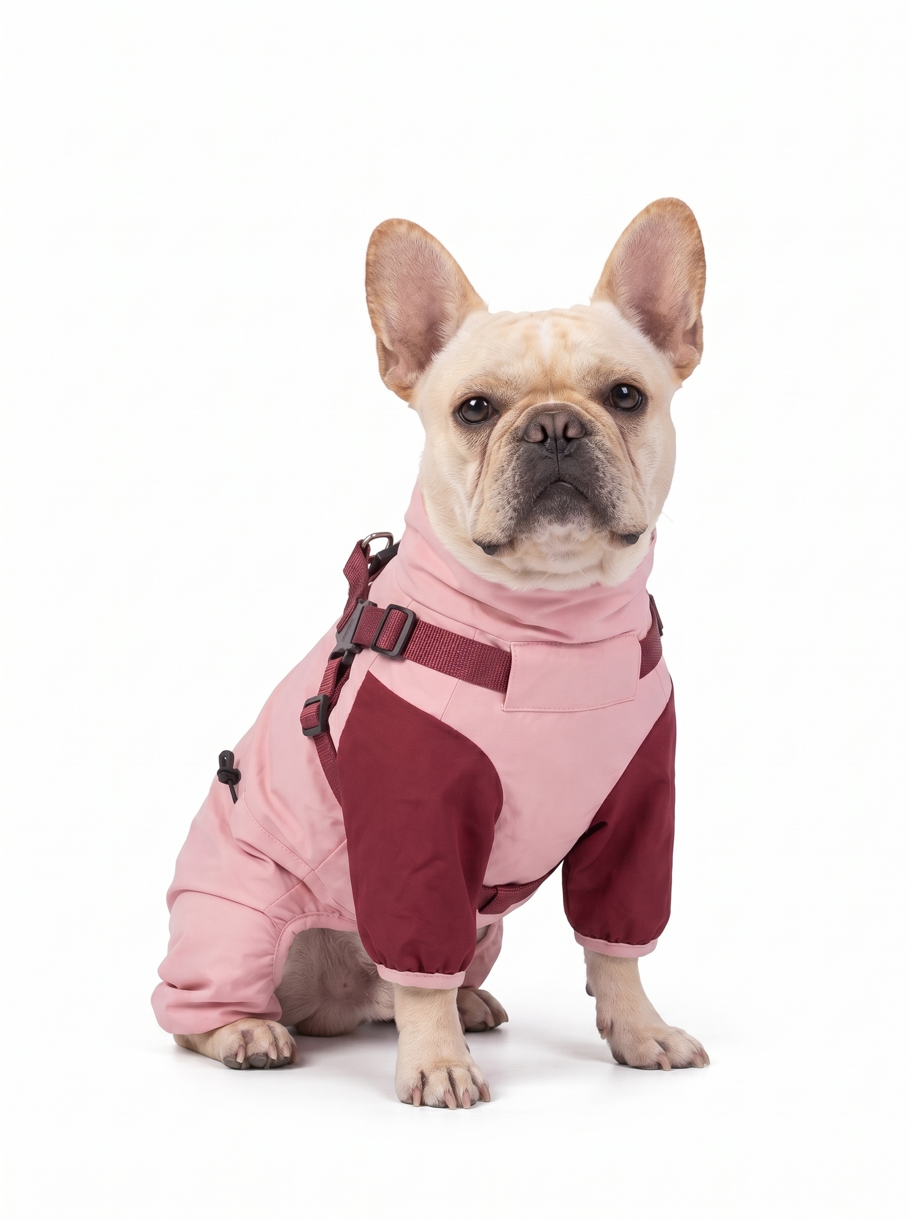 Waterproof Pet Raincoat Jumpsuit with Harness - All-Weather Dog Coat