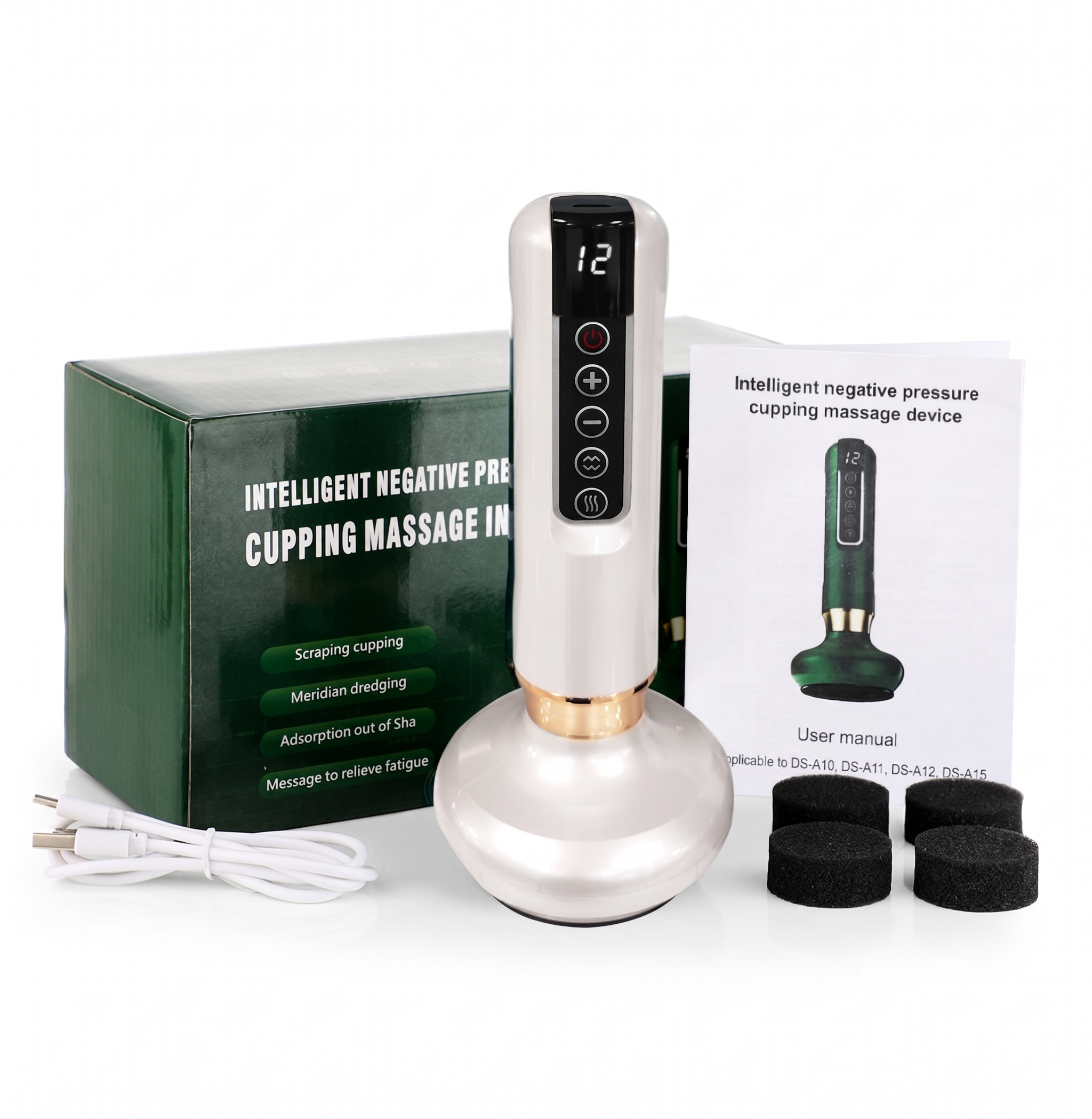 Appareil de massage par ventouses intelligent avec thérapie par la chaleur et le grattage