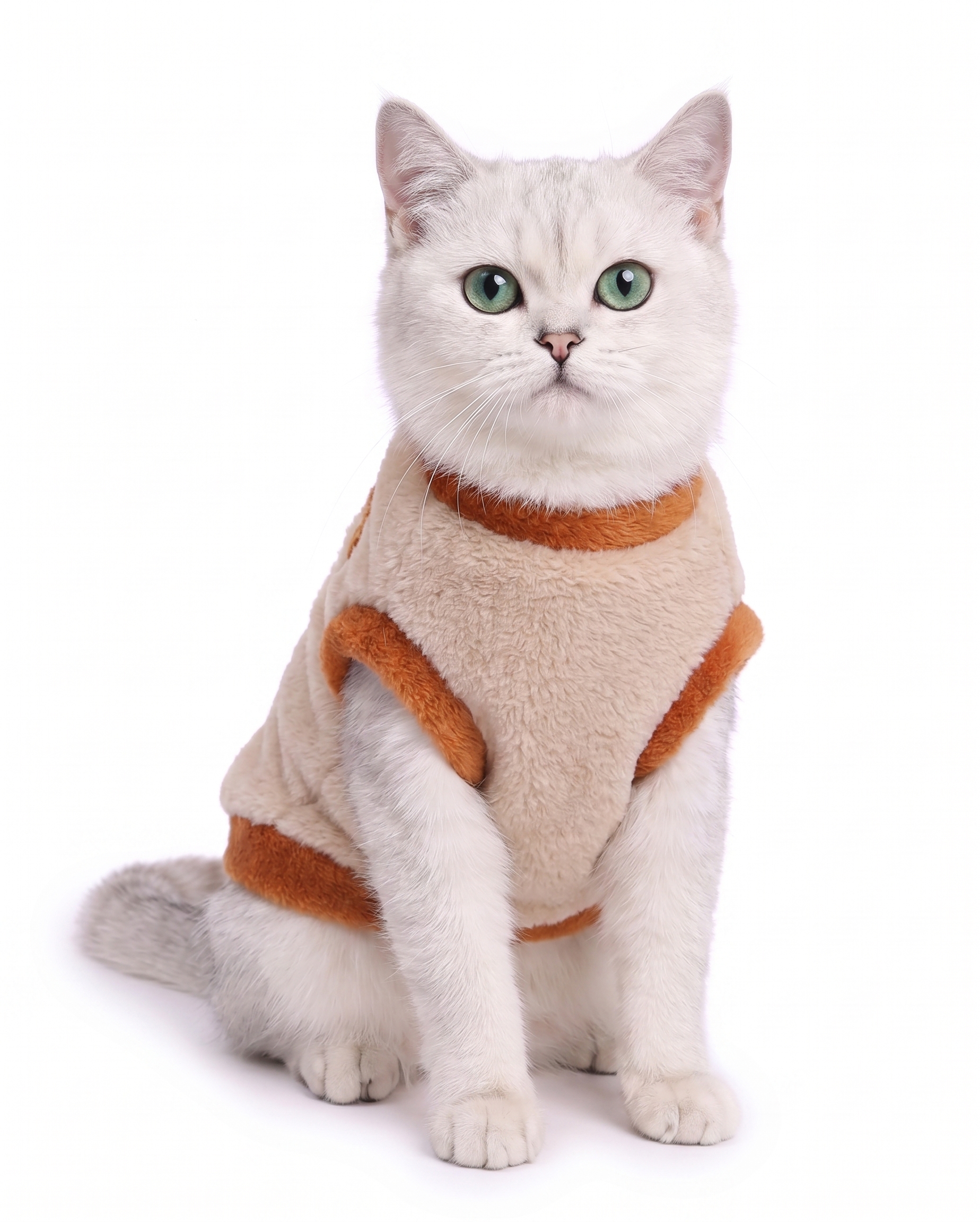 Cozy Pet Fleece Sweater with Bear Embroidery for Cats & Small Dogs