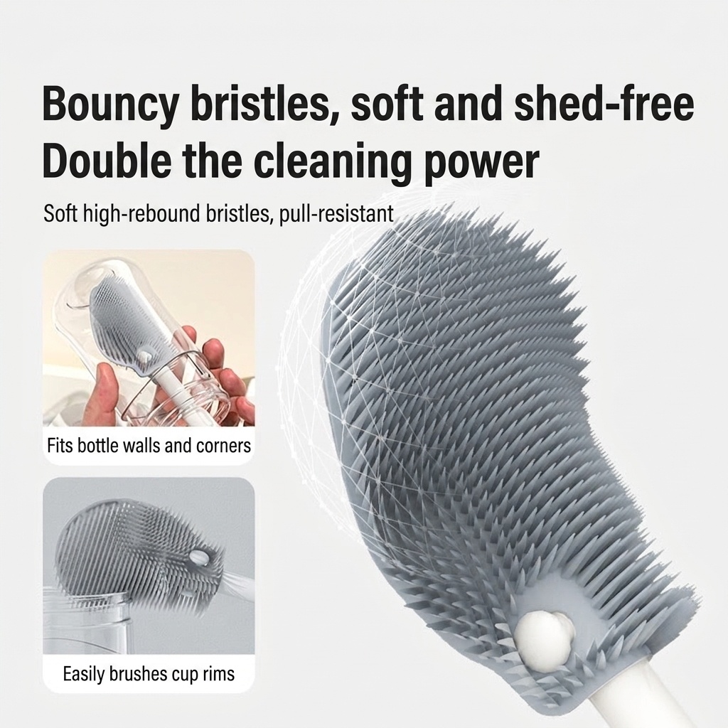 6-in-1 Portable Baby Bottle Cleaning & Drying Rack Set