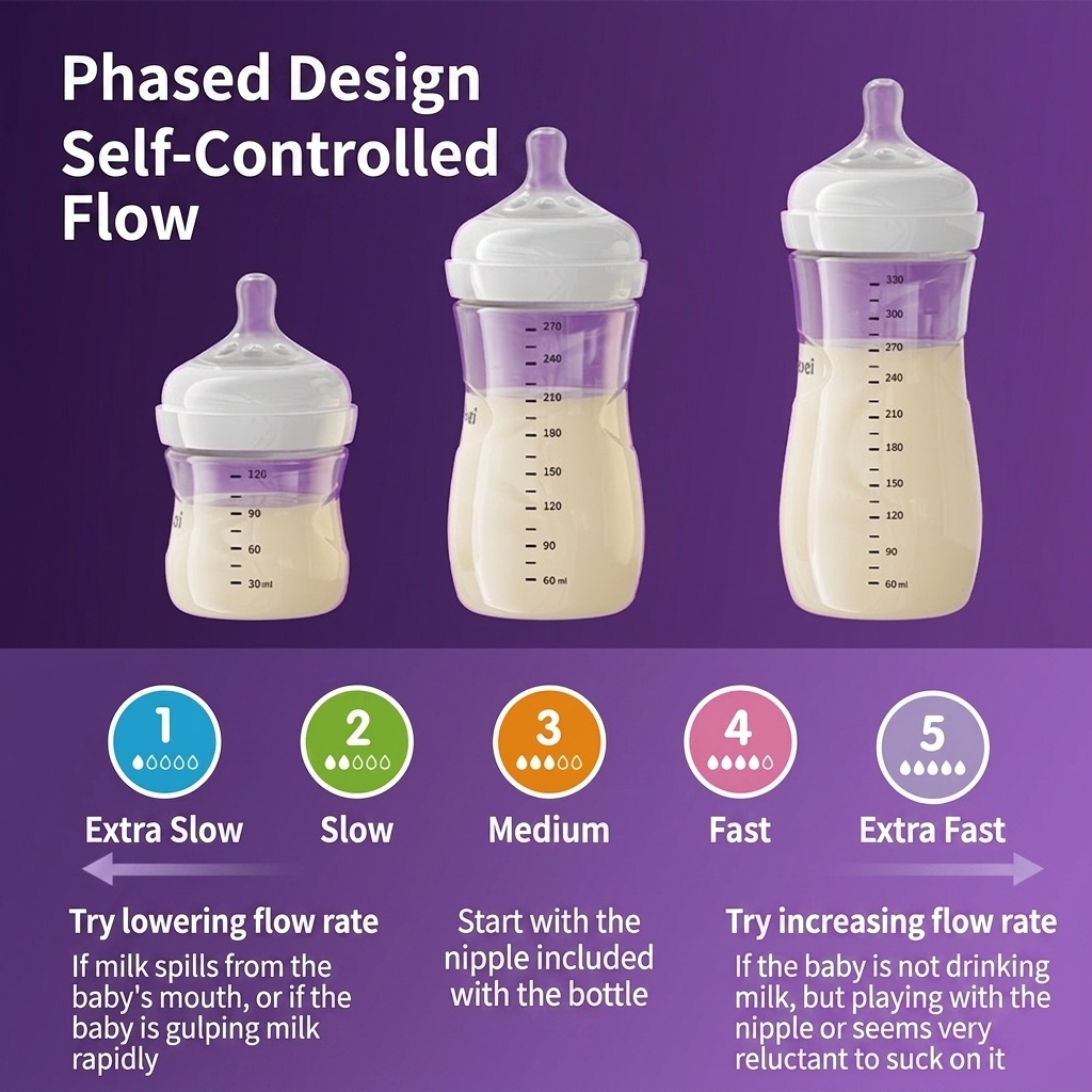 Youkebei Anti-Colic Baby Feeding Bottle - BPA Free
