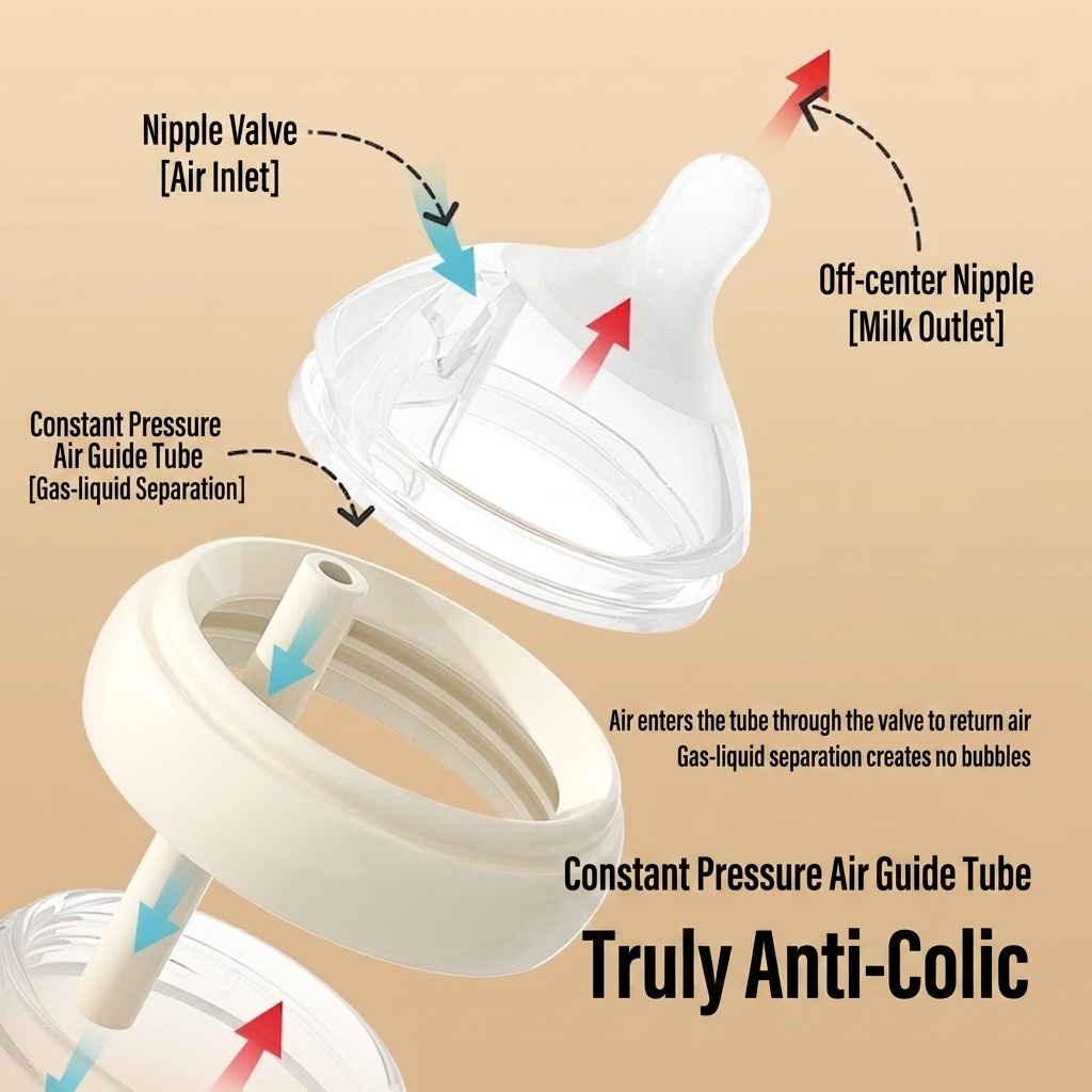 Zaxion Anti-Colic Glass Baby Bottle Gift Set