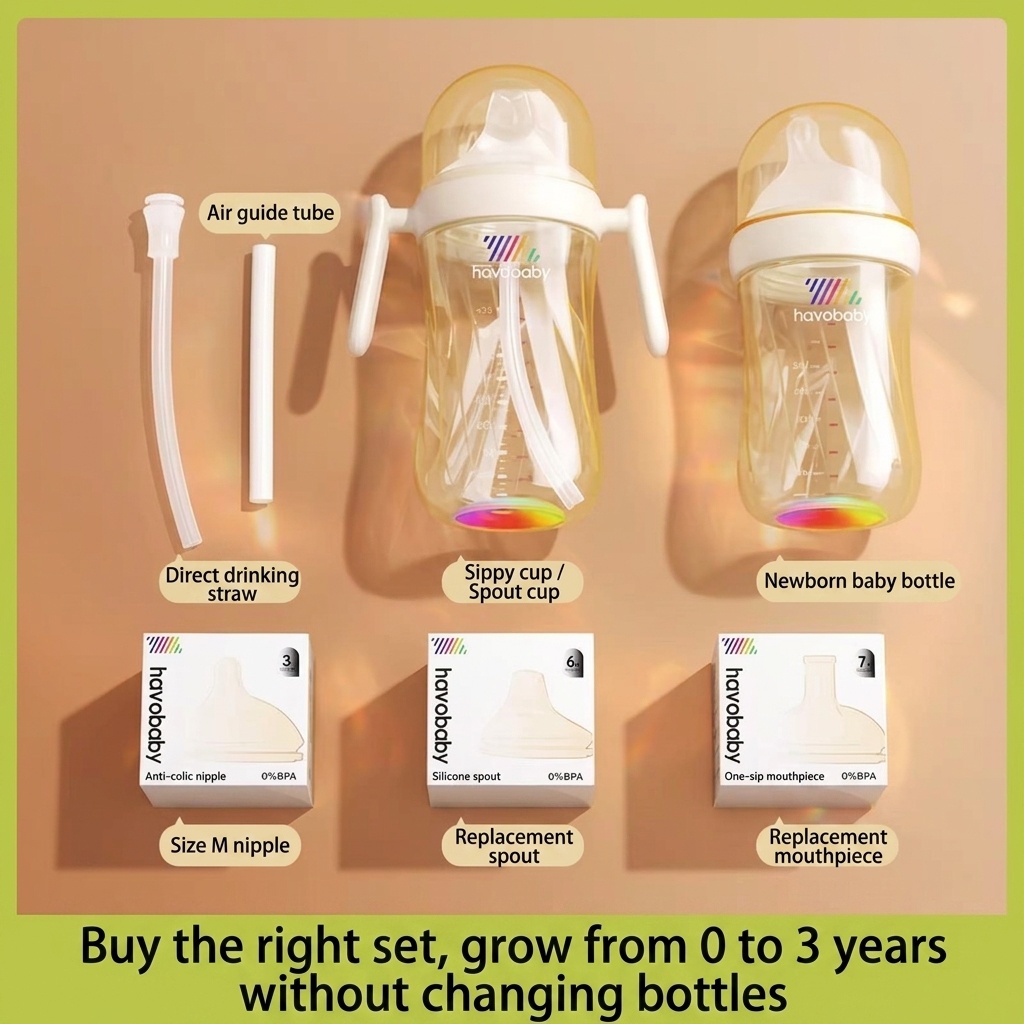 Havobaby PPSU Newborn Baby Bottle Gift Set 0-3 Years