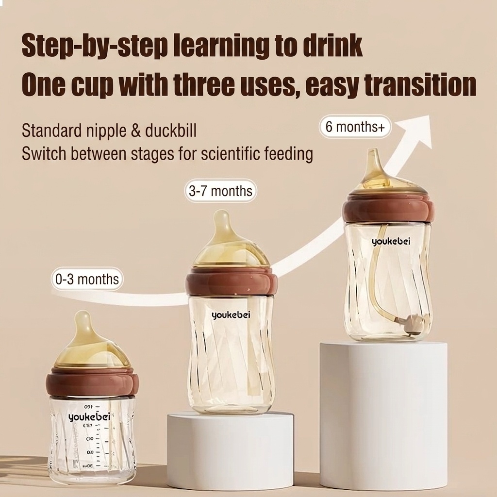 Youkebei Anti-Colic PPSU Baby Bottle Newborn Gift Set