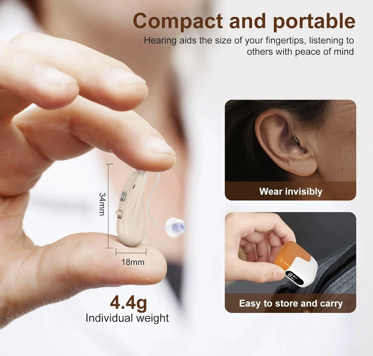 GM-313(P2) RIC BTE Hearing Aid 16-Channel with Open Ear Design #26240024