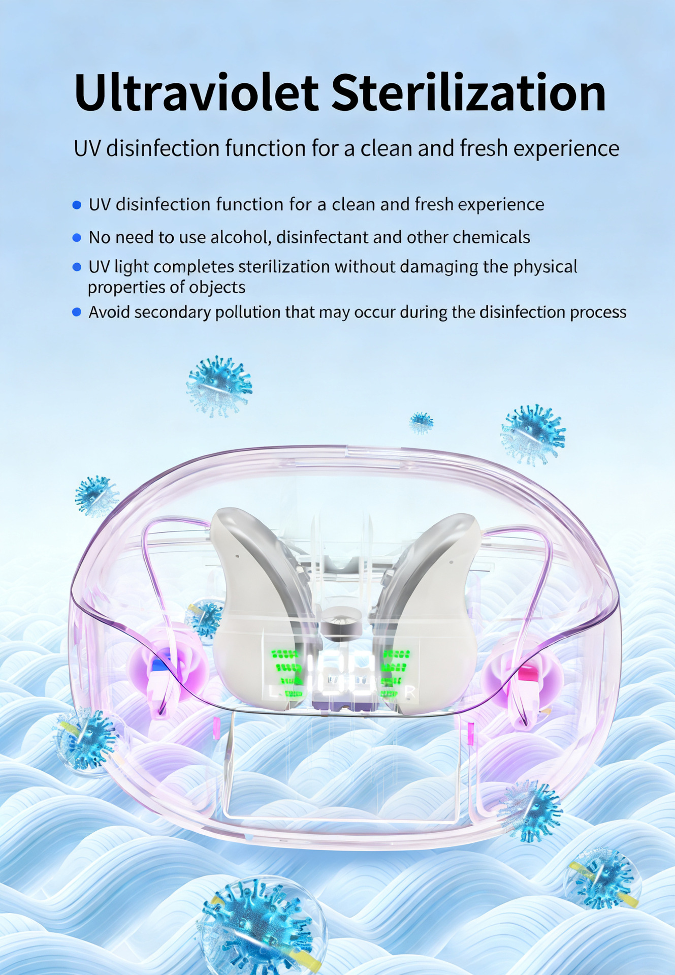 GM-323 P3 16-Channel UV Sterilizing Rechargeable Hearing Aids #26240003