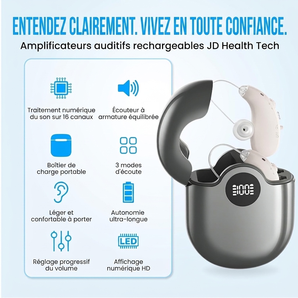 GM-363(P2) Digital BTE Hearing Aid 16-Channel with Magnetic Charging #26240023