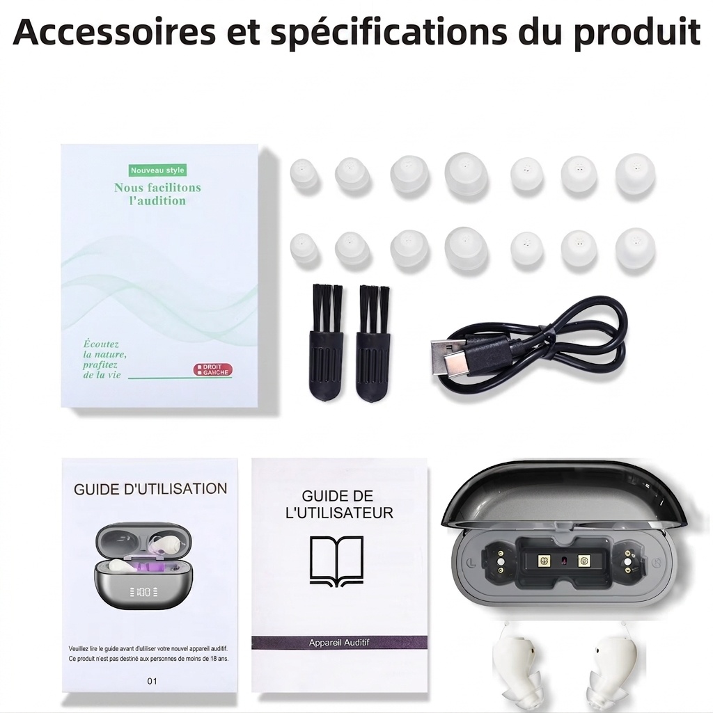 GM-955 UV Sterilizing Rechargeable Hearing Aid 16-Channel Digital Noise Reduction #26240021