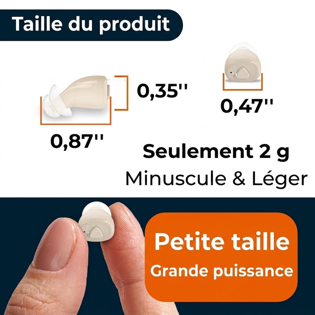 GM-955(S) Rechargeable In-Ear Hearing Aid 12-15H Battery 5 Volume Levels #26240020