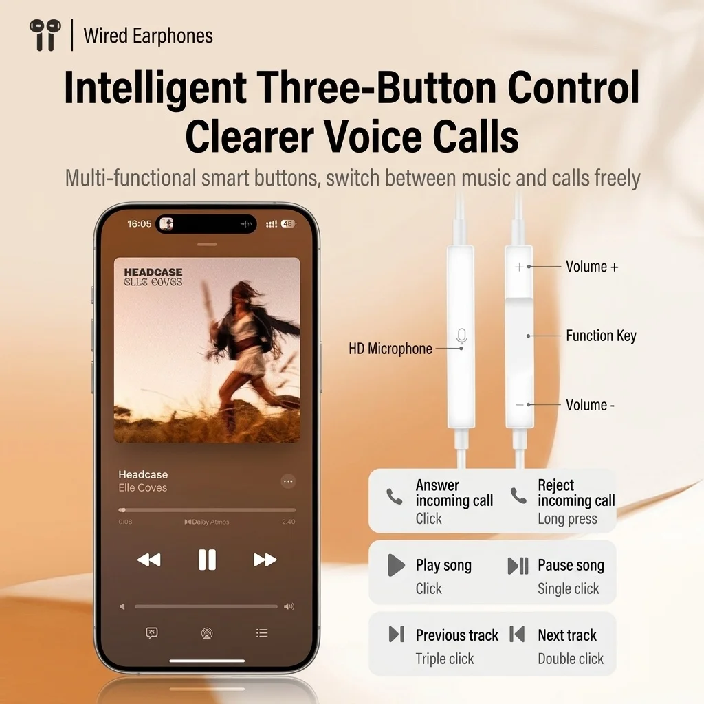 Wired In-Ear Earphones with Inline Mic