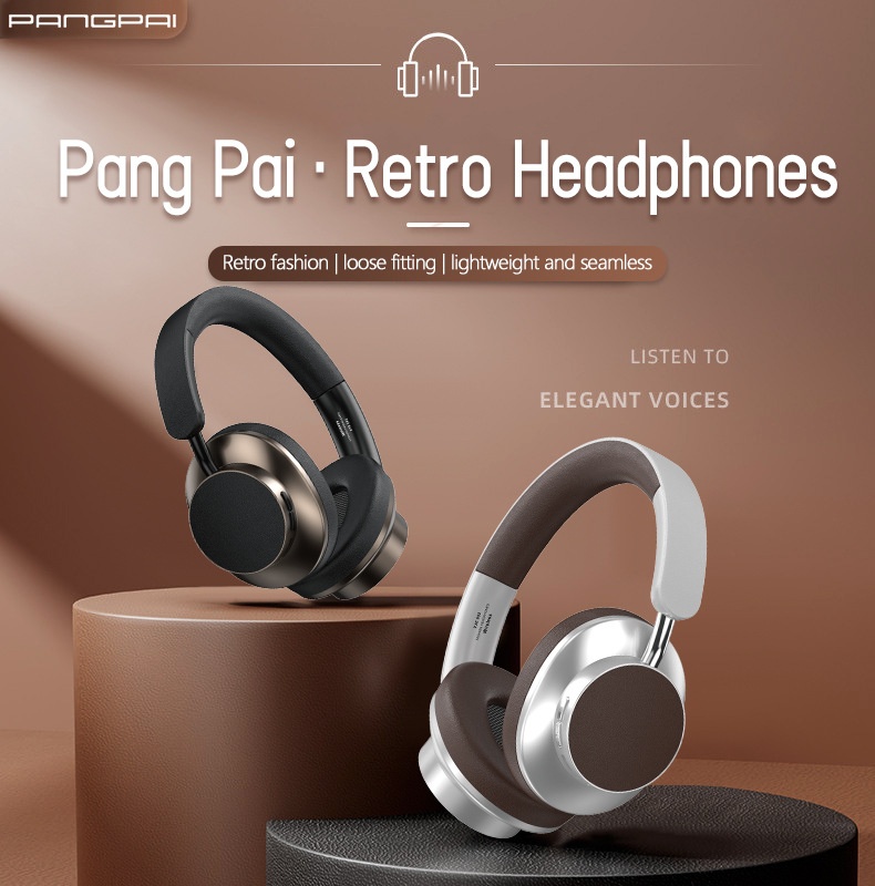 Pang Pai VJE902 Retro Wireless Over-Ear Headphones, Bluetooth 5.4, 12H Playtime