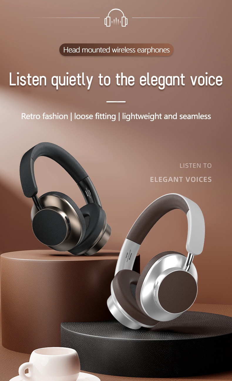 Pang Pai VJE902 Retro Wireless Over-Ear Headphones, Bluetooth 5.4, 12H Playtime