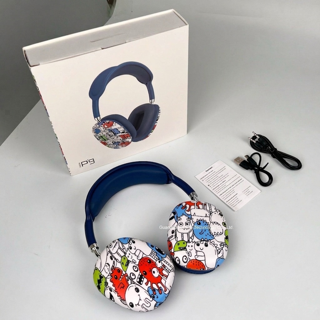 P9 Graffiti Wireless Over-Ear Headphones, Bluetooth 5.4, 40mm Drivers, 8H Playtime