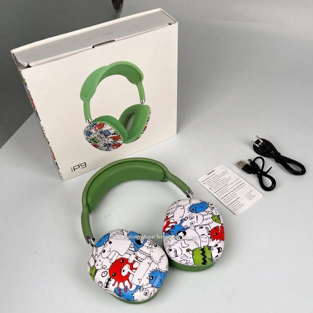 P9 Graffiti Wireless Over-Ear Headphones, Bluetooth 5.4, 40mm Drivers, 8H Playtime