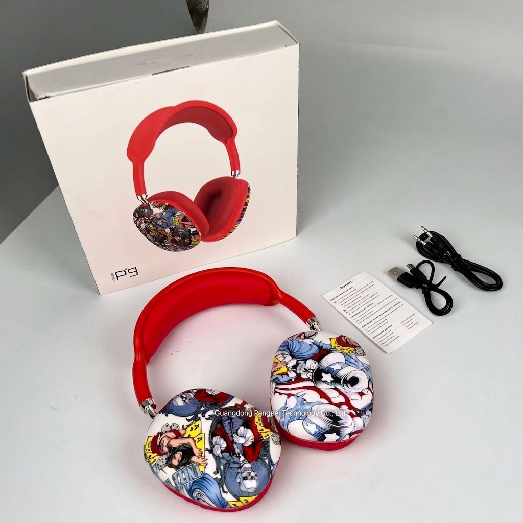 P9 Graffiti Wireless Over-Ear Headphones, Bluetooth 5.4, 40mm Drivers, 8H Playtime