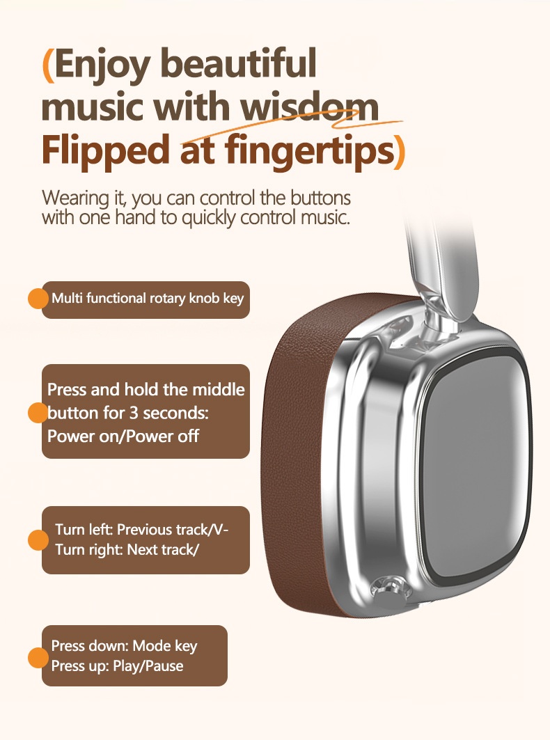 VJE11 Retro Wireless Over-Ear Headphones, Bluetooth 5.3, 40mm Drivers, 10H Playtime