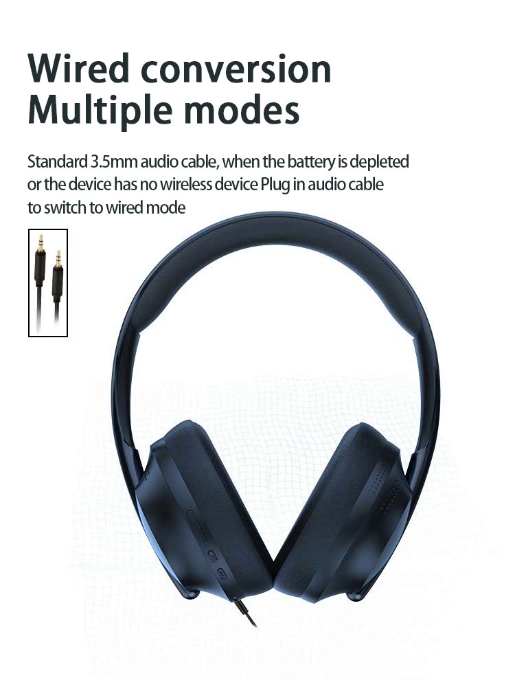 P733 Noise Cancelling Wireless Over-Ear Headphones, Bluetooth 5.3, 40mm Drivers, 10H Battery